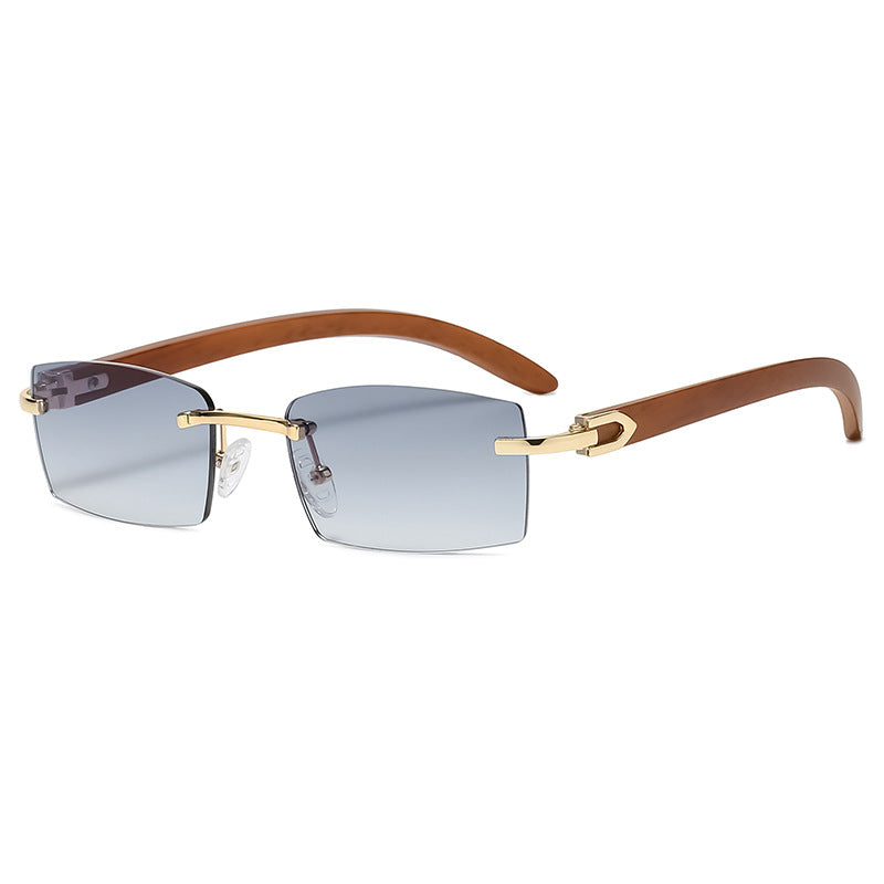 Wholesale Fashionable ultra-clear frameless ocean-lens diamond-cut edge trendy Sunglasses